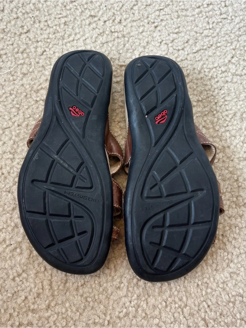ABEO Women's Baylee Slide Beige-Brown Strappy Comfort Sandals Size 8